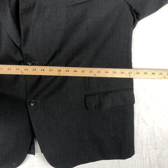 JOSEPH & FEISS GOLD Wool Blazer Sport Coat Sz 52R‎ Solid Gray Luxury Jacket - Picture 13 of 16